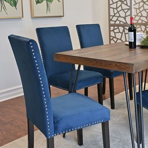 Set da Pranzo Ashzo 6 Pezzi: Tavolo Hairpin con 4 Sedie e Panca Disponibile in 3 Colori - Product Image 4