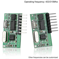 Module de réception sans fil à décodage superhétérodyne 433 MHz DC5V, module récepteur RF sans fil pour portail/fenêtre à enroulement/LED