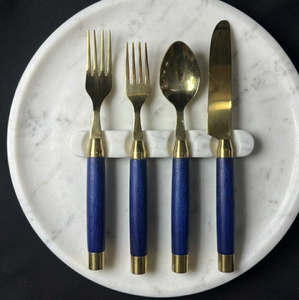 Ensemble de couverts en acier inoxydable, résistant au lave-vaisselle, design élégant, vaisselle de luxe, couverts de table, poignée en résine - Product Image 5