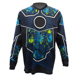 Camiseta de Paintball de Manga Corta de Malla Interlock de Poliéster Transpirable Premium de 260 GSM con Paneles Acolchados y Logotipo Personalizado por Sublimación - Product Image 1