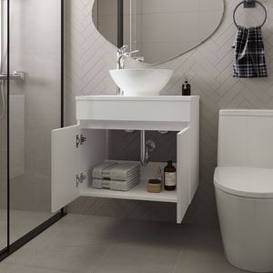 Mobile da bagno Sheridan bianco con 2 ante - Product Image 5