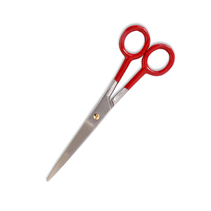 Ciseaux de coiffure professionnels allemands en acier inoxydable, poignée rouge, tranchants, COBECO INSTRUMENTS, pour gauchers, 30 dents - Product Image 2