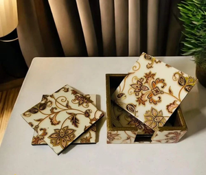 Juego de Posavasos de Madera Natural Pulida, Hechos a Mano, Ecológicos, para Tazas de Té, Café, Cerveza y Vino, Resistentes al Calor - Product Image 5