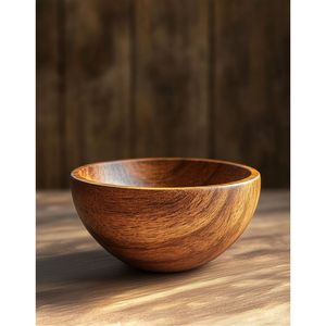 Bol à céréales en bois massif résistant à la chaleur, incassable, de qualité alimentaire, naturel, style japonais traditionnel, vaisselle, saladier - Product Image 1