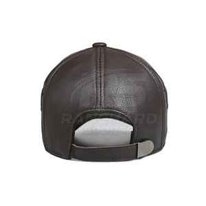 Chapeaux en cuir pour hommes, respirants, doux, style baseball, décontractés, haute qualité, pour sports de plein air, mode, logo personnalisé, fournisseur OEM en gros - Product Image 5