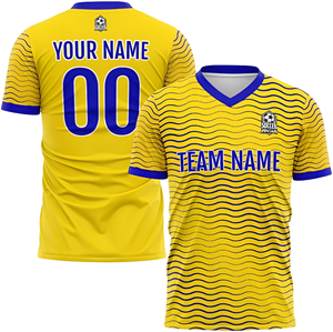 เสื้อกีฬาโพลีเอสเตอร์ 100% ขายส่ง รับสั่งทำชื่อทีม แห้งเร็ว ระบายอากาศได้ดี น้ำหนักเบา เหมาะสำหรับฝึกซ้อมทีม - Product Image 5