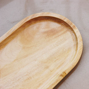 Bandejas de Servir de Madera de Acacia, Plato con Forma de Nubes/Hojas para Decoración de Fiestas, Plato de Madera Grabado a Mano - Product Image 2