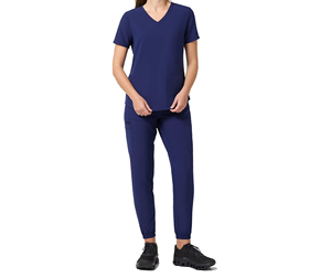 Conjuntos de Uniformes Médicos Elásticos de Algodón con Logotipo Personalizado, Pantalones Jogger de Manga Corta, Uniformes de Enfermera de Hospital - Product Image 1