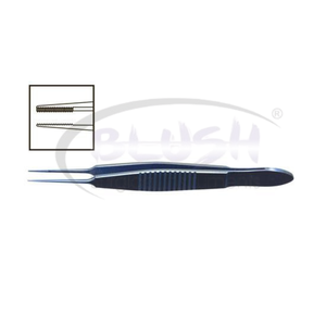 Pinzas Rectas de Titanio para Manipulación de Tejidos Quirúrgicos, Instrumento Microquirúrgico Oftálmico de Blush Surgical - Product Image 3