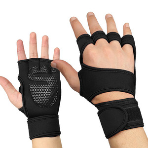 Guantes Deportivos Negros con Correa Ajustable para la Muñeca, Diseño de Malla Transpirable, Antideslizantes, para Gimnasio, Crossfit, Entrenamiento, Levantamiento de Pesas, Unisex - Product Image 2