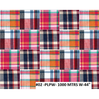 Tissu en coton patchwork Madras de qualité supérieure pour projets de quilting, couvertures faites à la main et créations textiles artisanales – Vente en gros