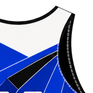 Royal Blue Black and White Rowing Champ Suit <b>Mens</b> Sleeveless Competition Uniform Performance Racing Singlet Custom Wholesale - Product Image 5