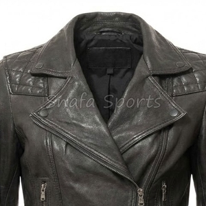 Veste courte en cuir tendance pour femmes, design élégant et ajusté, collection hiver, tenue décontractée pour femmes - Product Image 3