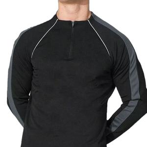 2026 personalizado ligero cuello simulado con pecho cremallera larga diseñador manga larga raglán Jersey correr gimnasio hombres chándal - Product Image 5