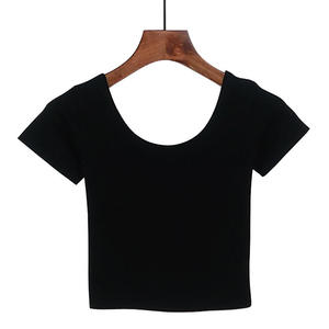 Camiseta Corta Personalizada para Mujer, Algodón, Ropa Casual de Moda, Venta al Por Mayor, Bajo MOQ - Product Image 3