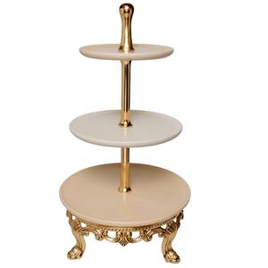 Elegant European Style Luxury 3 Tier Wedding <b>Cupcake</b> <b>Stand</b> Metal White Display Tower Pastry Serving Tray New Arrival Easy - Product Image 1