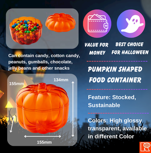 Contenedor de Plástico Transparente en Forma de Calabaza de Grado Alimenticio de 5 mm de Grosor de Kwang Hsieh para Gelatina, Jugo y Chicle - Product Image 4