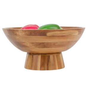 Tazón para Servir Ensaladas y Frutas de Madera de Acacia Ecológica con Base, para Fiestas y Aperitivos, 2026 - Product Image 6