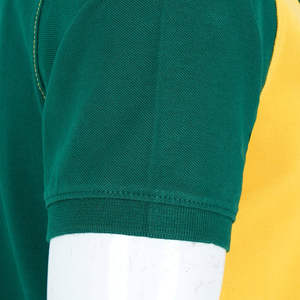 Polo homme color block vert jaune blanc à manches courtes respirant décontracté pour l'été, le golf et le tennis - Product Image 5