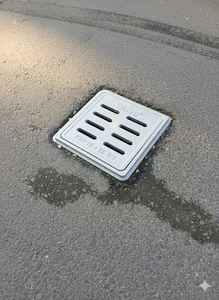 Square Composite <b>Drain</b> Grate 10x10 Inch High Visibility Safety Gully <b>Cover</b> Five Ton Load Rated Sewer Catch Basin Lid Cap - Product Image 3