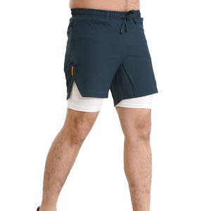 Shorts de sport pour hommes personnalisés OEM, en toile de haute qualité, respirants, séchage rapide, taille élastique, style décontracté uni, impression numérique - Product Image 4