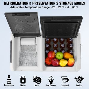 Frigorifero Portatile per Auto 12V-24V, Congelatore Monozona da 38 QT con Funzione di Produzione Ghiaccio, Frigo Portatile per Auto 4-Volt - Product Image 3