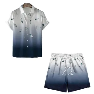 Conjunto de Shorts Casuales de Verano Personalizables para Hombre, Conjuntos Deportivos de Punto Unisex de 2 Piezas, Camiseta de Manga Corta de Algodón para Mujer - Product Image 1