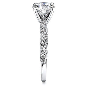 Bague de fiançailles en or jaune 18 carats massif avec diamant torsadé, 1CT/2CT, pour femmes et filles, à porter lors de fêtes. - Product Image 4