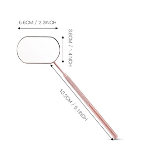 Best Selling Personalized <b>Handheld</b> Stainless Steel Eyelash <b>Mirrors</b> Square Shape Grafting Tools for Women With Logo - Product Image 1