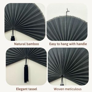 Ventilador de Pared Decorativo de Bambú Más Vendido – Ventilador de Bambú Grande Hecho a Mano Estilo Boho para Decoración de Pared y Artículos de Decoración del Hogar - Product Image 3