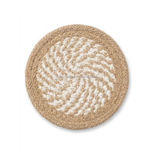Eco Friendly Braided Fabric Drink <b>Coaster</b> 5 Inch <b>Heat</b> Resistant Coffee Mug Pad Modern Design for Caf Restaurant Hotel - Product Image 2