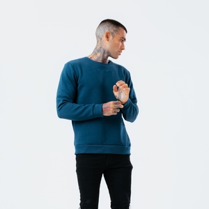 Sweat-shirt surdimensionné personnalisé en coton premium French Terry, col rond, streetwear décontracté, épais, vierge, marque privée, OEM, doux - Product Image 3