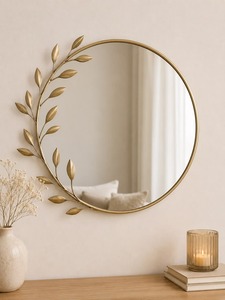 Espejo de Pared Rectangular de Latón Contemporáneo, Diseño Artístico Decorativo con Marco, Acabado Dorado, 4 mm de Grosor, Ecológico, Adorno Moderno para el Hogar - Product Image 2