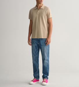 Service OEM, vente en gros de polos pour hommes, design de logo personnalisé, vêtements décontractés, respirants, 100% coton, motif uni, streetwear. - Product Image 3