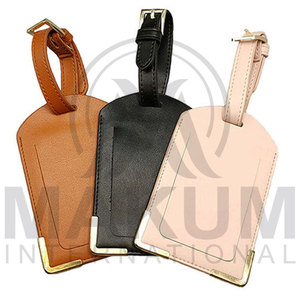 Etiqueta de equipaje de cuero genuino con diseño y logotipo personalizados - Product Image 2