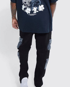 QUICKSHOW alto elástico Joggering pantalones de chándal de secado rápido de gran tamaño drapeado tela Jogger pantalones hombres joggers pantalones de chándal hombre pantalón - Product Image 1