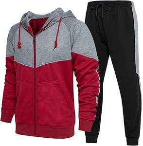 Men tracksuit with zipper <b>jacket</b> designed in basics cotton blended fabric offering comfort and style for gym <b>workout</b> and running - Product Image 2