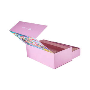 Caja de Embalaje de Cartón Rígido Plegable Magnética Rosa Ecológica de Lujo Personalizada con Doble Cajón Abatible y Recubrimiento UV - Product Image 5