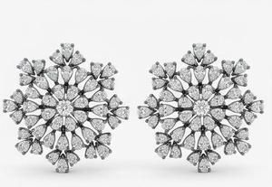Boucles d'oreilles en moissanite de bonne qualité, bijoux élégants et tendance pour femmes, à porter au quotidien et pour les occasions spéciales, disponibles au prix export. - Product Image 3