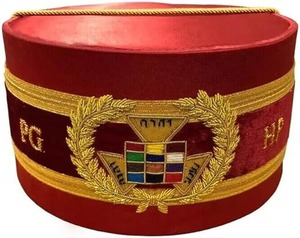 เครื่องประดับพิธีกรรมมาซอนิก หมวกมงกุฎสำหรับอดีตพระสูตรเจ้าแห่งจักรวรรดิอัครราชย์  พร้อมงานปักดิ้นทอง จักรวรรดิอัครราชย์ ราชอัครราชย์ - Product Image 5