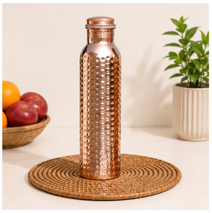 Botella de Agua de Cobre Puro con Diseño Martillado para Beneficios Ayurvédicos para la Salud, a Prueba de Fugas y Ecológica, Vaso Sostenible - Product Image 4