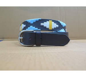 เข็มขัดหนังแท้แบบเต็มผืนประดับลูกปัด ทำมือ  ผู้ผลิตเข็มขัดแฟชั่น - Product Image 4