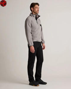 <b>Men's</b> <b>Half</b> <b>Zip</b> Fleece Pullover Knitted <b>Jacket</b> Stand Collar Solid Pattern Windproof Breathable Casual Outdoor Wear - Product Image 5