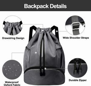 Sac de sport en toile personnalisé avec sangle réglable, sac de voyage sportif, vente en gros - Product Image 5