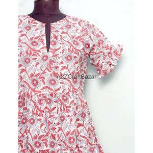 Best Selling Handmade Women's Summer Knee-Length Cotton Long Sleeve Button Loose Fitted Casual <b>Dress</b> for Holiday Resort Outfit - Product Image 2