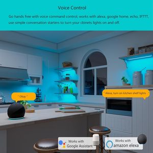 Striscia LED RGB M Smart per Illuminazione Sottopensile, Bianca con Cambio Colore, Dimmerabile, Compatibile con Alexa, Google Home e App per Smartphone - Product Image 4