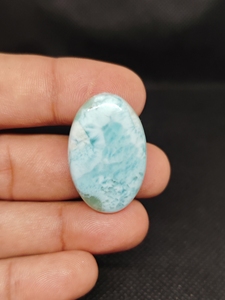 Cristal de Larimar Natural, Precio al por Mayor, Lote de Piedras Ovaladas de Larimar Azul Hechas a Mano para Joyería - Product Image 4