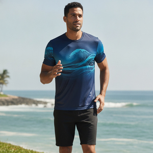 Camiseta Deportiva Personalizada OEM ODM, Transpirable, Antiolor, para Gimnasio, Manga Corta, Ropa Deportiva Sostenible para Hombre - Product Image 3