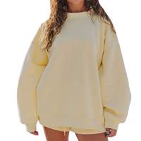 Sudaderas de Cuello Alto para Mujer, 100% Algodón, Forradas de Felpa, Lisas, con Logotipo Personalizado Bordado en la Parte Delantera, Ropa Urbana de Otoño e Invierno, Estampadas