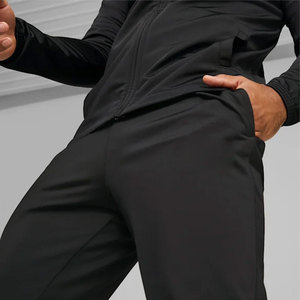 Ensemble de jogging uni de qualité supérieure pour hommes |   Survêtement noir obsidienne orange solaire V-Panel |   Ensemble de survêtement zippé - Product Image 6